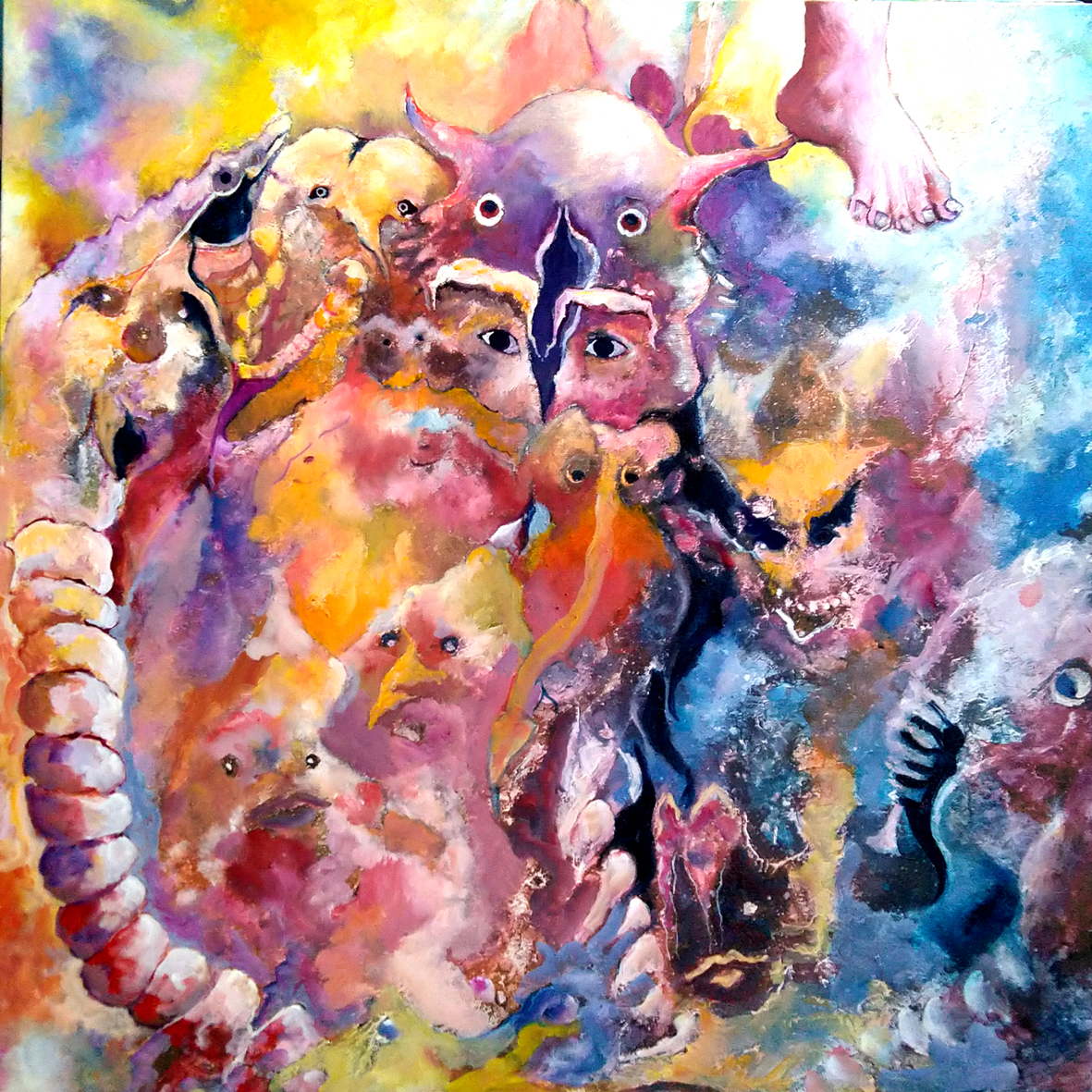 Carlo Vigevani - Senza Titolo - olio su tela cm 80x80